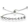 Zavana - Bracciale regolabile da donna, in oro rosa, oro o argento, con zirconi cubici a forma di pera