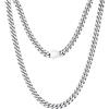 PROSTEEL Punk Collana Donna a Catena Cubana Catenina Uomo Collana Spessa Larghezza 5/12/14MM in Acciaio Inossidabile 316L Impermeabile Resistente allo Ssbiadimento