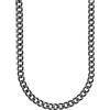 10:10 Collana da Uomo in Acciaio Inox, Catena Cubana Grumetta, PVD Argento Nero Blu, Dimensioni 10/8/6/4 mm, Varie Lunghezze