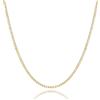 MIORE Collana Oro Giallo 14KT Catena Donna Groumette 45 cm, Made in Italy, gioiello anallergico confezionato in un elegante astuccio portagioie