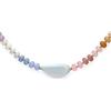 SINGULARU Collana da donna Gummy Stones Acciao Placcato Oro | Acciaio resistente all'acqua placcato in oro 18 kt con dettaglio in ceramica. Lettere dalla A alla Z.
