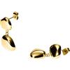 Purelei Generosity - Orecchini a cerchio impermeabili in acciaio inox e placcatura in oro 14 K/18 K, per un'eleganza naturale e una forza interiore