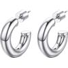 PROSTEEL Orecchini a Cerchio Colonna Circolare Vuoto Orecchini 20/30/40/60/80 MM Riduzione del Peso del 50% Orecchini Rétro Affascinante Combinazioni di Impilamento