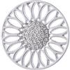 Morella donna Coins Moneta Ciondolo rotondo 33 mm con zirconi