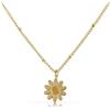 Made by Nami Collana da donna con ciondolo a forma di girasole, in acciaio inox chirurgico, collana dell'amicizia, gioiello ipoallergenico, impermeabile