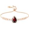 Linawe Bracciale da donna con pietre preziose e diamanti, braccialetto con glitter, gioielli da donna in cristallo, bracciale da tennis, disponibile nei toni dell'oro 14k, oro rosa e argento