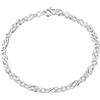Tuscany Silver Bracciale da Donna in Argento Sterling 925, 18 cm