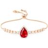 Linawe Bracciale da donna con pietre preziose e diamanti, braccialetto con glitter, gioielli da donna in cristallo, bracciale da tennis, disponibile nei toni dell'oro 14k, oro rosa e argento