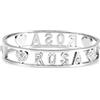 Flowers Bracciale Rigido Acciaio con Nome Vari e Zirconcini Sacchettino in tessuto Scritta nome ricoperta di strass Brillantissimi Bracciale a Manetta Donna Chiusura a molla Idea Regalo