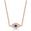 Diamond Treats Collana con Ciondolo Occhio Turco in Argento 925, Catena e Ciondolo in Malocchio per Donna e Ragazza, Collana Donna in Argento, Oro Giallo o Oro Rosa