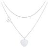 Linawe Collana con ciondolo a cuore da donna, collana in acciaio inossidabile da donna, catena a strati con ciondolo a cuore, gioielli da collana di tendenza Disponibile in oro, oro rosa e argento