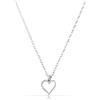 Made by Nami Collana minimalista con ciondolo - sobria collana da donna in acciaio inox con forte chiusura a moschettone - Collana girocollo per donne e ragazze - Catena a maglie in filigrana