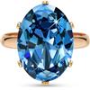 Linawe Anelli da donna, anello regolabile in moissanite con finto diamante, anello da dito grande da donna, gli anelli in rame sono disponibili in tre tonalità di oro, oro rosa e argento