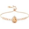 Linawe Bracciale da donna con pietre preziose e diamanti, braccialetto con glitter, gioielli da donna in cristallo, bracciale da tennis, disponibile nei toni dell'oro 14k, oro rosa e argento