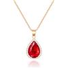 Linawe Collana con ciondolo da donna, con pietra portafortuna in finta pietra portafortuna, set di gioielli alla moda Disponibile nei toni dell'oro, oro rosa e argento