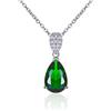 namana Collana in Argento Sterling 925 con un Ciondolo Colorato a Forma di Goccia, Gioielli Donna in Argento 925 con con Zirconi Colorati a Forma di Pera, Collana Donna con Confezione Regalo