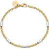 Purelei Bracciale con stemma in acciaio inox bicolore | Regolabile da 18 a 22 cm, placcato oro 14 carati, peso 4,62 g, design moderno, ispirato alle Hawaii