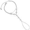 ZAVANA Bracciale con anello per le dita per donne e ragazze, con anello in stile bohémien, collana a mano e bracciale in argento o oro con zirconi cubici, gioielli boho