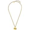 Purelei® Artistic Collana (oro, oro rosa), impermeabile da donna con ciondolo rotondo arrotondato, elegante collana in acciaio inox, regalo da donna, lunghezza regolabile 50-55 cm