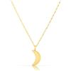 Made by Nami Collana minimalista con ciondolo sole e luna martellato - Collana da donna in acciaio inossidabile - Collana da donna con confezione regalo