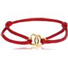 Made by Nami Bracciale da donna a forma di cuore, nero, in acciaio inox, impermeabile, misura regolabile
