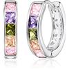 Linawe Orecchini a cerchio piccoli, orecchini a spirale ad anello piercing, gioielli da donna senza nichel, mini orecchini a cerchio in oro argento e rosa