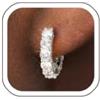 HANLI Orecchini Uomo Cerchio Diamante Argento 925 / Oro Placcato 14K e Zirconi Cubici Anallergici Leggeri Trendy Gioielli di Moda per le Uomo