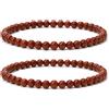 Landorilo Bracciale in Pietra Naturale da 4 mm, 44 Pietre Naturali | Adatto Donna e Uomo, Braccialetti Yoga Elastico Portafortuna, Idea Regalo Gioiello per Compleanno Anniversario Natale