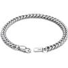 PROSTEEL Bracciale Uomo, Argento Nero Oro, Acciaio Inox Impermeabile,Catena Cubana Robusta Grossa, Hip Hop Punk