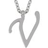 10:10 Collana da Donna con Ciondolo Lettera Alfabeto Iniziale in Acciaio Inossidabile, Catena Sottile in Acciaio Inox Regolabile