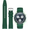 Niziruoup Cinturino Orologio Silicone Gomma Senza Spazi per Omega x Swatch Moonswatch Speedmaster/Rolex Watch/SEIKO 20mm Watch, Cinturino di Ricambio 20mm Cinturini per Orologio da Uomo Donna