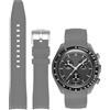 Niziruoup Cinturino Orologio Silicone Gomma Senza Spazi per Omega x Swatch Moonswatch Speedmaster/Rolex Watch/SEIKO 20mm Watch, Cinturino di Ricambio 20mm Cinturini per Orologio da Uomo Donna
