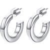 PROSTEEL Orecchini a Cerchio Colonna Quadrata Vuoto Orecchini 20/30/40/60/80 MM Oversize Y2K Rétro Affascinante Pendolarismo Vacanza Festa Orecchini Combinazioni di Impilamento