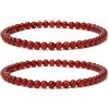 Landorilo Bracciale in Pietra Naturale da 4 mm, 44 Pietre Naturali | Adatto Donna e Uomo, Braccialetti Yoga Elastico Portafortuna, Idea Regalo Gioiello per Compleanno Anniversario Natale