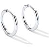 U7 Orecchini Uomo Donna Cerchio Piccolo Acciaio Inossidabile Dia. 7-16mm | Orecchini Cerchio Huggie Diametro 7/8/9/10/12/14/16mm; Acciaio Chirugico Anallergico Argento/Oro/Nero; Regalo per Uomo Donna