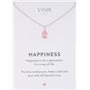 LUUK LIFESTYLE Collana in argento sterling delicata con pendente basico in cristallo solitario, pietra di zircone, idea regalo per donna, collana con pietra del mese