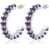 Linawe Orecchini a cerchio da donna in acciaio inossidabile, orecchini eleganti, ipoallergenici, grandi gioielli alla moda, disponibili in oro e argento