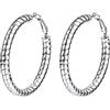 PROSTEEL Orecchini Cerchio Donna Ornati Delicati Eleganti, Acciaio Inossidabile/Placcato Oro 18K, Diametro 25 40 70 mm Grandi Piccoli, Argento Oro Nero(Confezione Regalo)