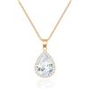 Linawe Collana con ciondolo da donna, con pietra portafortuna in finta pietra portafortuna, set di gioielli alla moda Disponibile nei toni dell'oro, oro rosa e argento