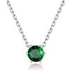 Suplight Collana Argento 925 Donna con Pietra di Nascita 12 Mesi Collana Donna Argento con Zirconia Cubica, Collana Punto Luce Confezione Regalo