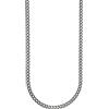 10:10 Collana da Uomo in Acciaio Inox, Catena Cubana Grumetta, PVD Argento Nero Blu, Dimensioni 10/8/6/4 mm, Varie Lunghezze
