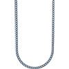 10:10 Collana da Uomo in Acciaio Inox, Catena Cubana Grumetta, PVD Argento Nero Blu, Dimensioni 10/8/6/4 mm, Varie Lunghezze