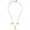 Purelei Collana a pendente, impermeabile e regolabile, in acciaio inox con ciondolo a conchiglia e dettagli in perle, placcato oro 14 K/18 K, delicato look estivo con aloha Vibes