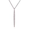 namana Collana Lunga con Ciondolo a Barra per Donna e Ragazza, Elegante Collana con Zirconi Cubici AAA, Gioiello Placcato Rodio Oro o Oro Rosa con Cofanetto Regalo