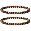 Landorilo Bracciale in Pietra Naturale da 4 mm, 44 Pietre Naturali | Adatto Donna e Uomo, Braccialetti Yoga Elastico Portafortuna, Idea Regalo Gioiello per Compleanno Anniversario Natale