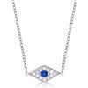 Diamond Treats Collana con Ciondolo Occhio Turco in Argento 925, Catena e Ciondolo in Malocchio per Donna e Ragazza, Collana Donna in Argento, Oro Giallo o Oro Rosa