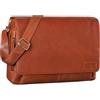 STILORD "Rick" Borsa Vintage a tracolla in pelle da uomo & donna Porta documenti PC 15.6" Messenger per Università e Ufficio vera pelle Colore:cognac - marrone chiaro