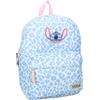 mybagstory | Zaino Stitch Ufficiale Collezione Leopard And Laughter | Zaino per bambini dai 5 anni | Stampa leopardata blu e dettagli rosa | ideale scuola materna e primaria | Dimensioni 36x27x12 cm