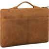 STILORD "Kit" 15,6 Pollici Custodia per Notebook in Pelle Uomini per lavoro viaggio affari Slim Laptop Sleeve Uomo Custodia per notebook in vera cuoio Colore:tan marrone - scuro