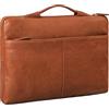 STILORD "Kit" 15,6 Pollici Custodia per Notebook in Pelle Uomini per lavoro viaggio affari Slim Laptop Sleeve Uomo Custodia per notebook in vera cuoio Colore:maraska - marrone
